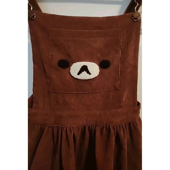 Kawaiibabe Mini Baby Bear  Romper  Medium Overall Dress Corduroy Adjustable Stra - Picture 3 of 7